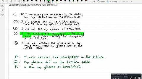 Discrete Structures   Lecture 11   Using Rules of Inference