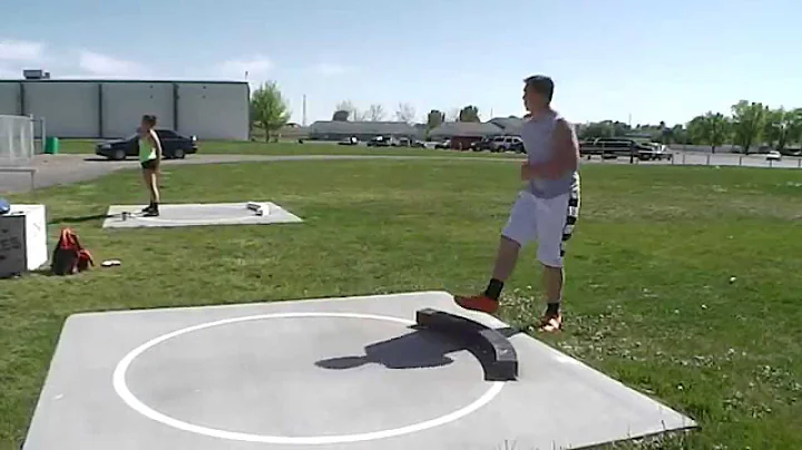 5-13-14 Daniel Thibault Shotput Training