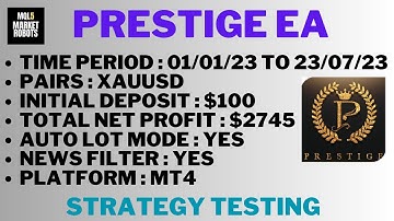 Prestige EA MT4 Forex Robot Strategy Testing | mql5 market robots