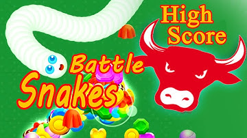 Snake With High Score Top 01 | Worms Dash .io - New Snakes & Battle Game For Free  #Ultra2gaming