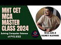 Mht cet mca 2024 master class  live solving cet 2022 cs  pyqs  air 8 namit kapoor  onestop mca