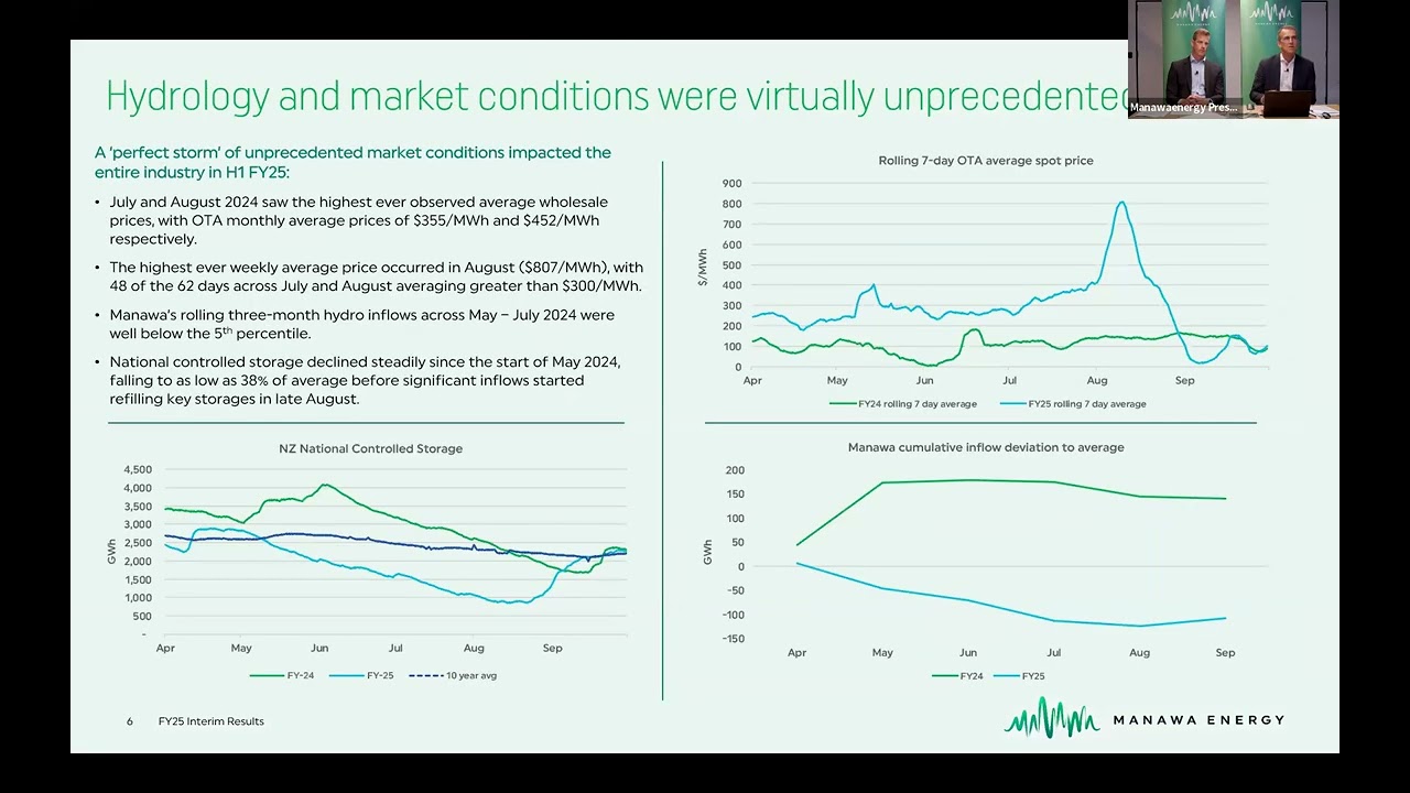 Manawa Energy FY25 Interim Results Webcast