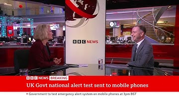 LIVE: BBC News: Second UK Emergency Alert System Test
