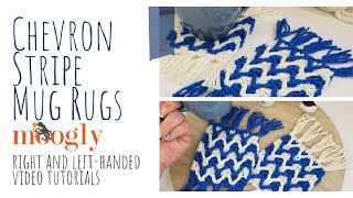 How to Crochet: Chevron Stripes Mug Rug (Right Handed)