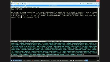 Live-coded music improv with Tidal, 2014-06-19