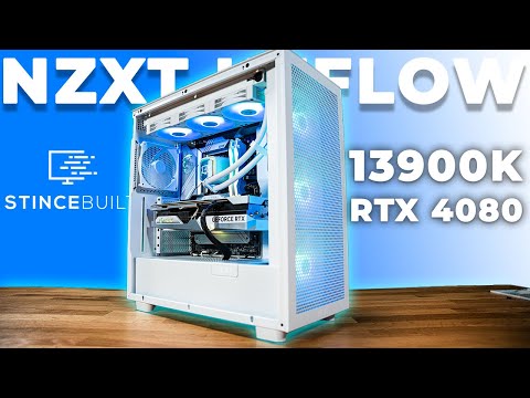 NZXT H7 Flow RTX 4080 & 13900k Whiteout PC Build!