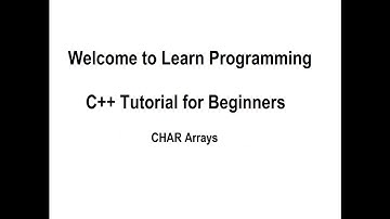 Learn Programming in C++ (OOP) for Beginners Tutorial 41-Char Arrays-Primitive Strings in C++