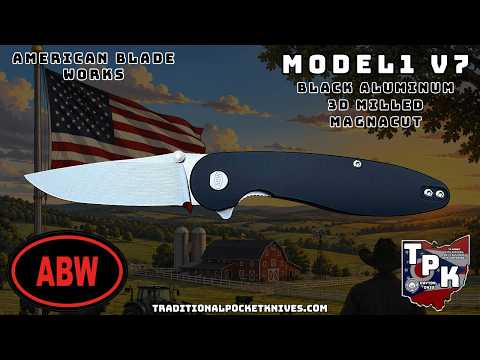 American Blade Works: Model 1 V7 - Black Aluminum 3D Milled Magnacut