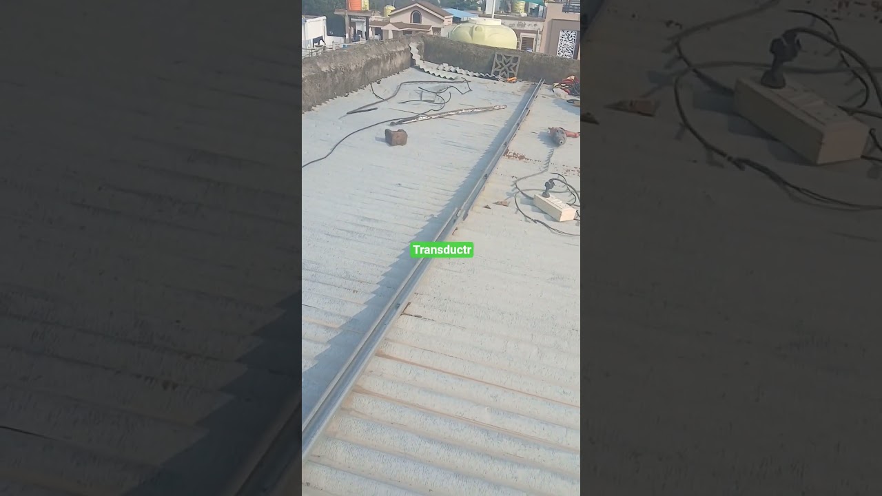 solar panel on shed using rail fabrication 