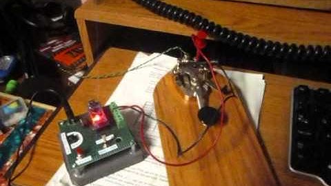 Arduino Nano automated CW straight keyer morse code robot