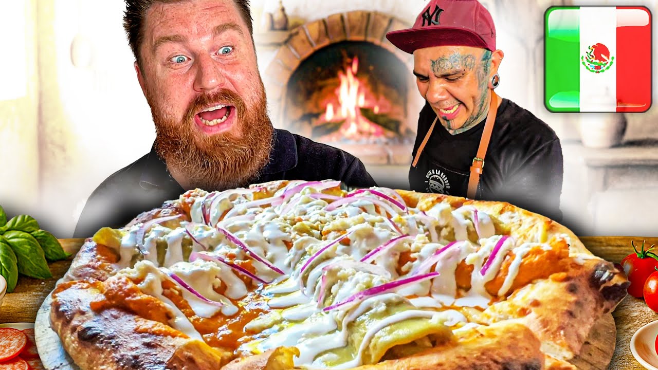 La PIZZA DE ENCHILADAS Legendaria de Querétaro 😮🇲🇽
