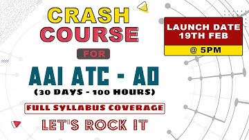 LIVE 19th Feb @ 5 PM I Free Crash Course for AAI ATC/AO I 30 Days Intense Course I Genique Education