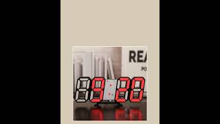 3D LED Digital Wall Clock, Glow: Night Mode