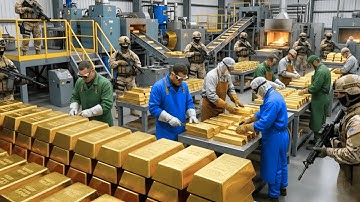 Inside the Gold Refining Plant: How Rock Turns Into Pure 24K Gold Bars (Full Process)