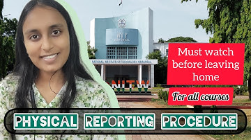 Physical reporting complete procedure at NIT WARANGAL #physicalreporting #reporting #nitw