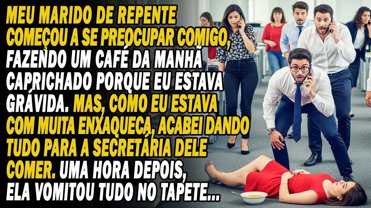 Uma hora depois, a secretária gritou terrivelmente dentro do escritório. Eu ainda estava a organizar os papéis quando ouvi aquele grito que me gelou o sangue. Duarte, o meu marido, tinha acabado...