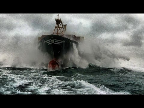 Pilot boat and ships, Storm Isha