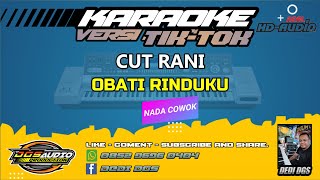 KARAOKE. OBATI RINDUKU - VERSI TIK TOK - CUT RANI - NADA COWOK