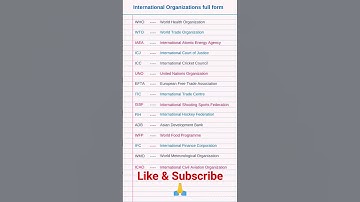International Organisation full forms/full forms of organisation#viral#gk#gkshorts#gktricks#gkvirals