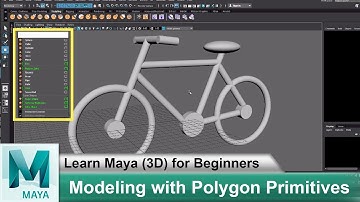 How to Modeling Bicycle with Polygon Primitives | Learn Maya 3D Animation for Beginners #65