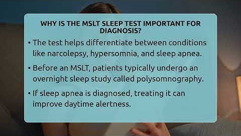 Why Is The MSLT Sleep Test Important For Diagnosis? - Sleep Apnea Support Network