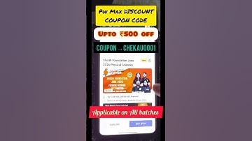 PW latest discount coupon code for CSIR NET,GATEand SET #pwcouponcode #pw #csirnet #gate #set