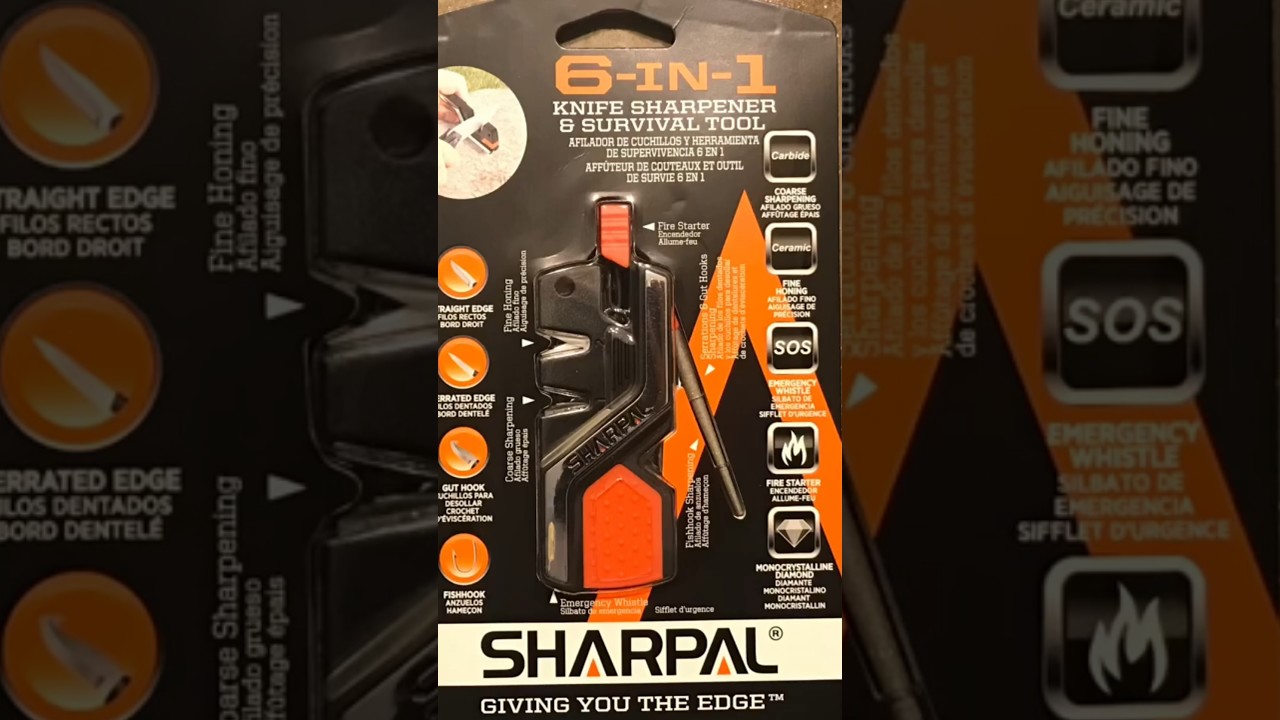 6-in-1 Knife Sharpener & Survival Tool