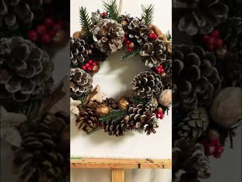 🌲 Рождественский венок 🥳 Скоро будет полное видео, как сделать такую красоту 🎄