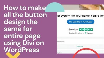 How do I make Divi buttons the same size, style, color in Entire Website? in WordPress