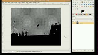 Gimp tutorial: photo edit 3 Convert an image to a silhouette with a new back ground.