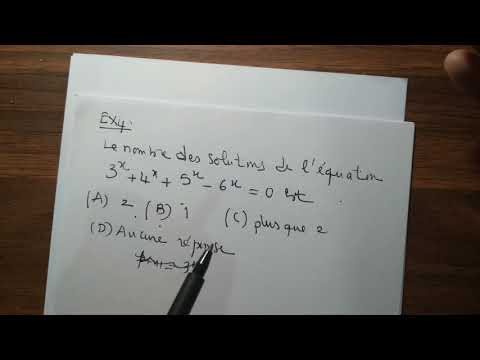 Concours médecine  ensa  ensam déterminer le nombre des solutions   d 'une equation