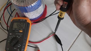 Tes output Trafo bukan pakai tespen tapi pakai voltmeter