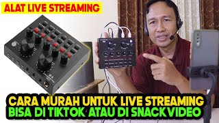 Cara Live Streaming Menggunakan SoundCard V8 cocok untuk di tiktok dan SnackVideo