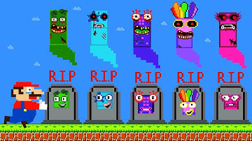 R.I.P All Numrbeblocks Mix level up | Mario Sad Story | Game Animation