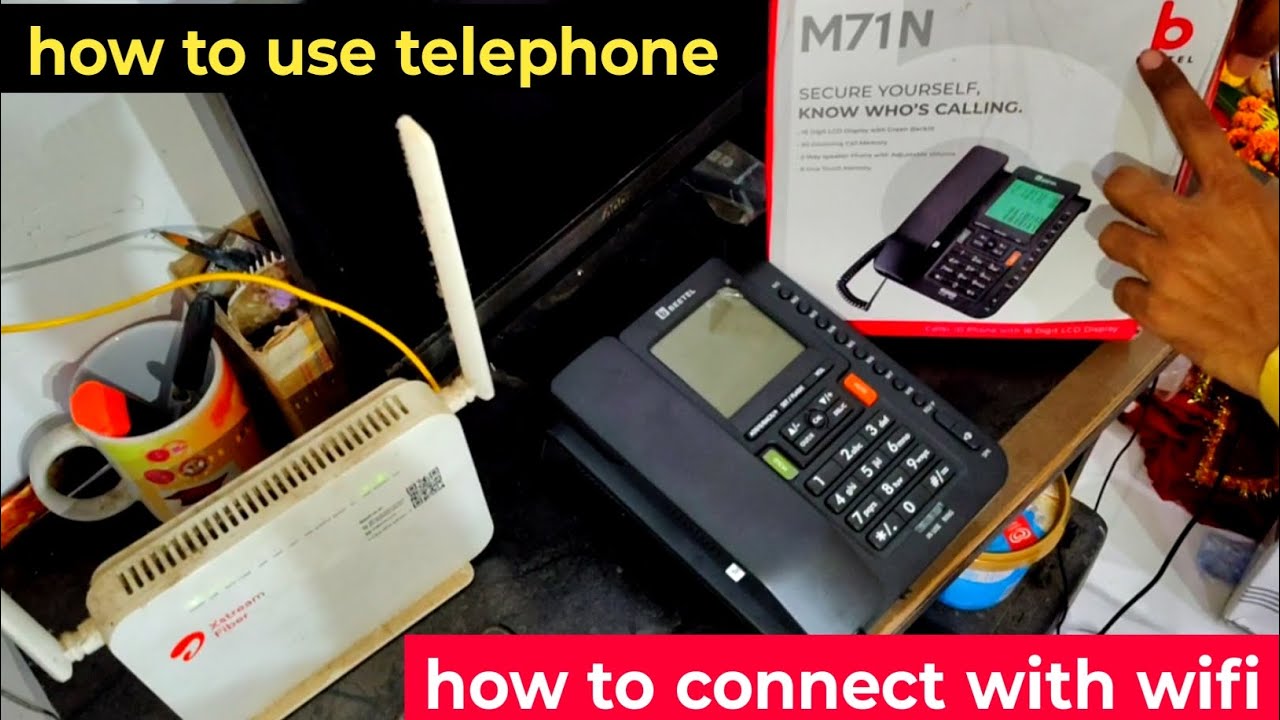Landline Phone Connect to Airtel wifi | beteel M71N landline phone setting | how to set speed dialer