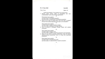 Sambalpur University:Msc. 4th Sem Botany Questions Paper 2022