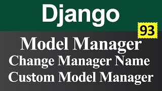 Model Manager in Django (Hindi) screenshot 5