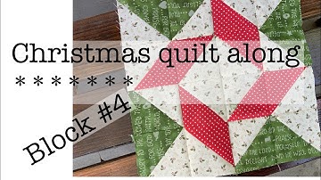 Christmas quilt along block 4- whirlpool quilt block-sew along with me