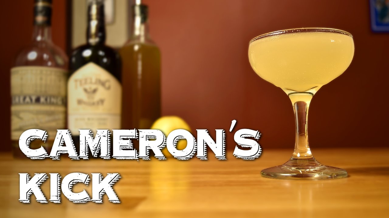 Cameron's Kick - an Awesome Whiskey Sour with Irish Whiskey, Scotch & Orgeat