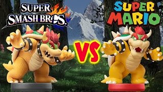 Super Smash Bros Bowser Amiibo Vs Super Mario Bowser Amiibo Comparison