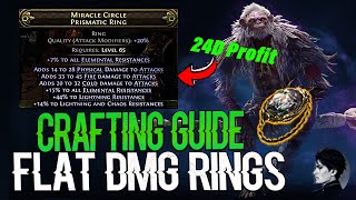 How To Spend 1 DIVINE To Make INSANE Flat Damage Rings - Abyss Crafting Guide - Path of Exile 2