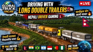 GLOBAL TRUCK ONLINE 🚛 DRIVING TRUCKS WITH DOUBLE TRAILERS 🔥 NEPALI DRIVER GAMING🇳🇵 screenshot 5