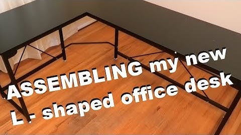 Assembling new L-shaped office desk