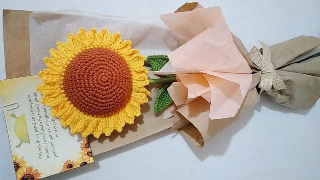 Como envolver un ramo de flores 💐/crochet cualquier tipo de papel 🎀 