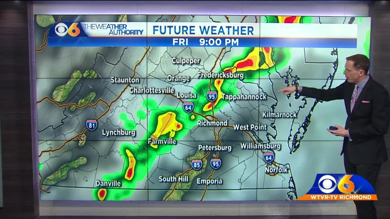 Humid Friday with scattered storms - YouTube
