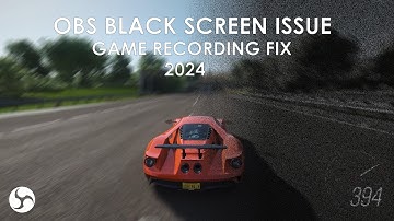 OBS  BLACK SCREEN ISSUE WHILE GAME RECORDING | 100% WORKING 2024 FIX