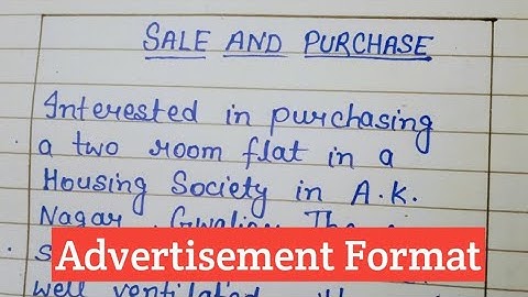 Advertisement writing format for students//How to write an advertisement writing in english