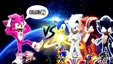 Sonic Black V3 OP (all form) VS Sonic Chaos V4 JVL OP (all form) X 4 in Jump Force Mugen