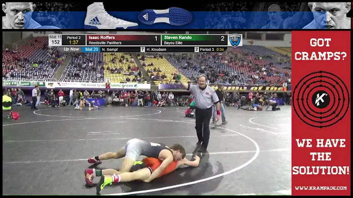 1034 Junior 152 Mat 11 Isaac Roffers Reedsville Pa...
