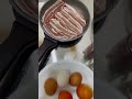 Preparing for Breakfast #bacon #egg #tomato